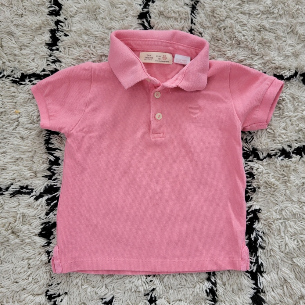 Zara BabyBoy Collection Polo Shirt 2/3 Years Pink
